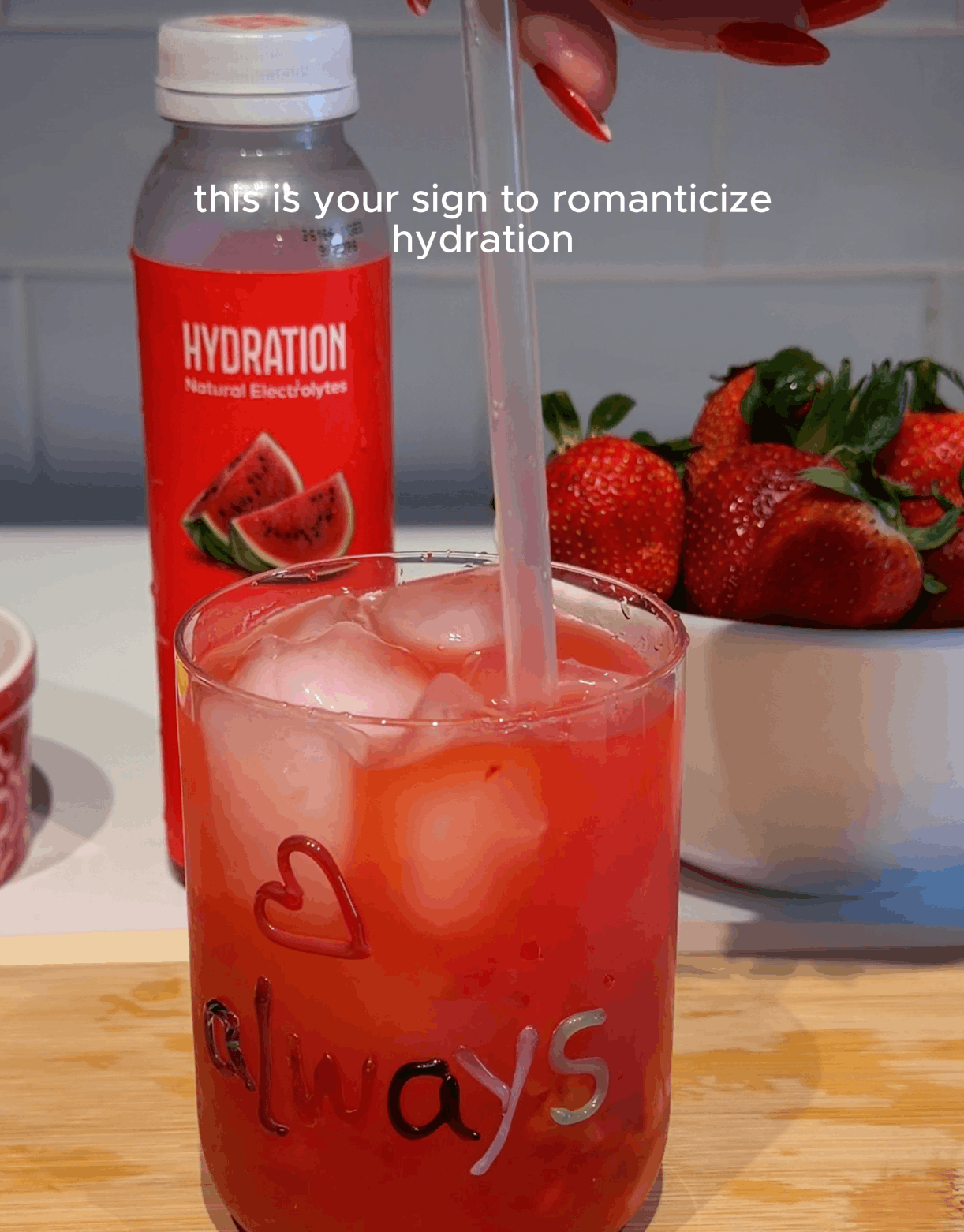 STRAWBERRY LEMON HYDRATION REFRESHER Still 1